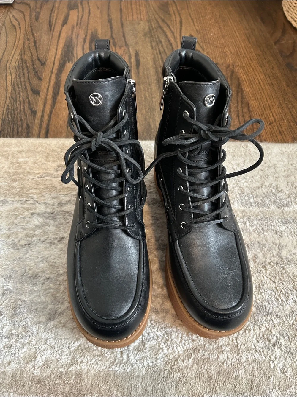 michael kors kenny platform combat boots